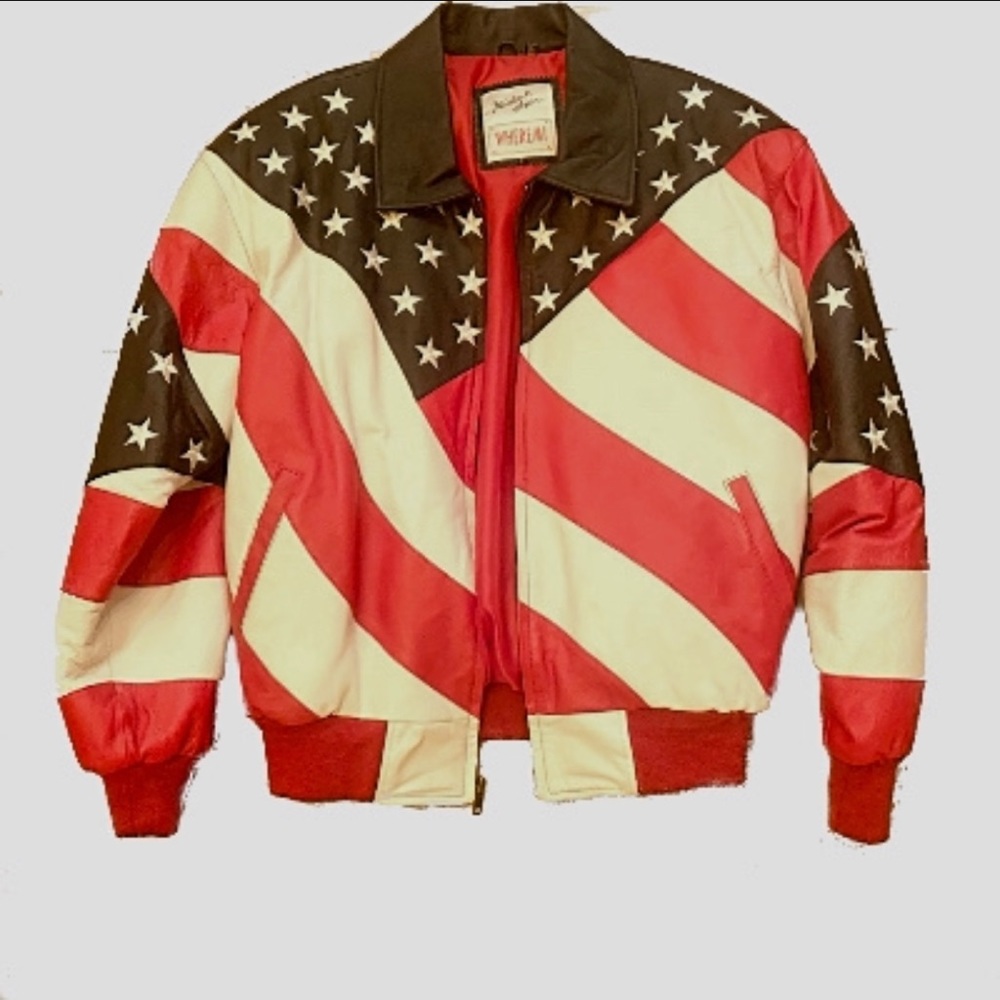 Vintage Michael Hoban USA Leather Bomber Jacket
